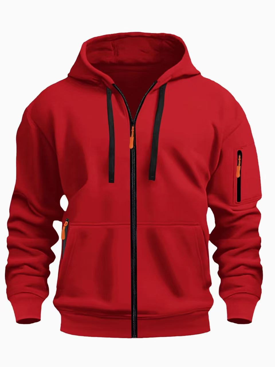 Zipper Hooded Sweatshirt Men's Sports Casual Cardigan Coat - Zenvuxe