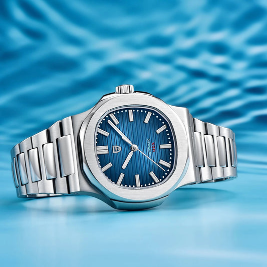 Men's Stainless Steel Automatic Mechanical Waterproof Barrel-shaped Wristwatch - Zenvuxe