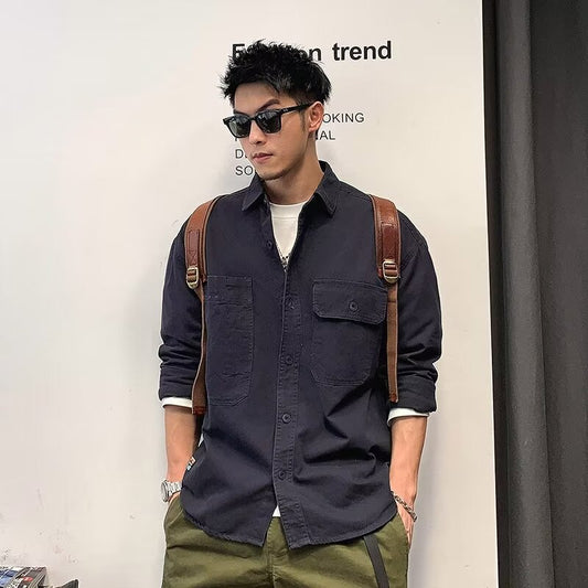 Men’s Urban Utility Work Shirt – Rugged Versatility - Zenvuxe