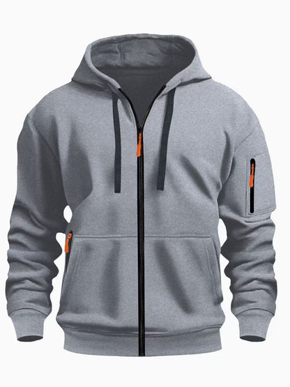 Zipper Hooded Sweatshirt Men's Sports Casual Cardigan Coat - Zenvuxe