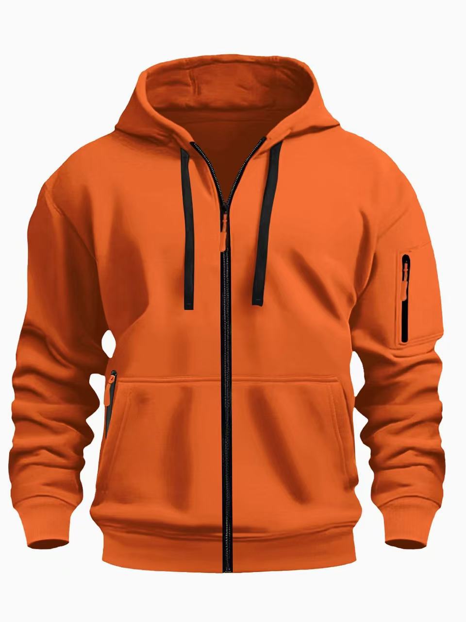 Zipper Hooded Sweatshirt Men's Sports Casual Cardigan Coat - Zenvuxe