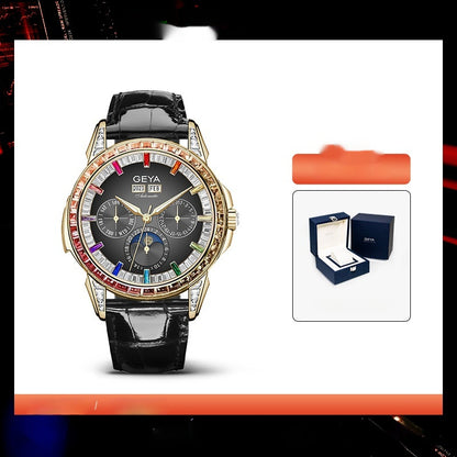 Rainbow Circle Multifunctional Mechanical Watch Fully Automatic Waterproof Men's - Zenvuxe