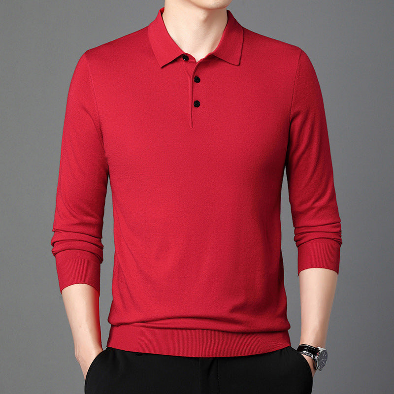Men’s Lightweight Long Sleeve Polo Pullover – Refined Casual Style - Zenvuxe