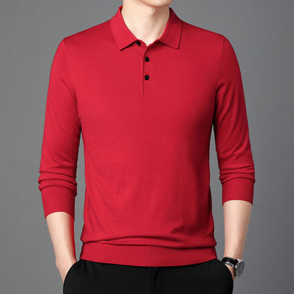Men’s Lightweight Long Sleeve Polo Pullover – Refined Casual Style - Zenvuxe
