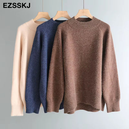 Chic Oversized Women's Wool Sweater - Thick Autumn/Winter Jumper 2021