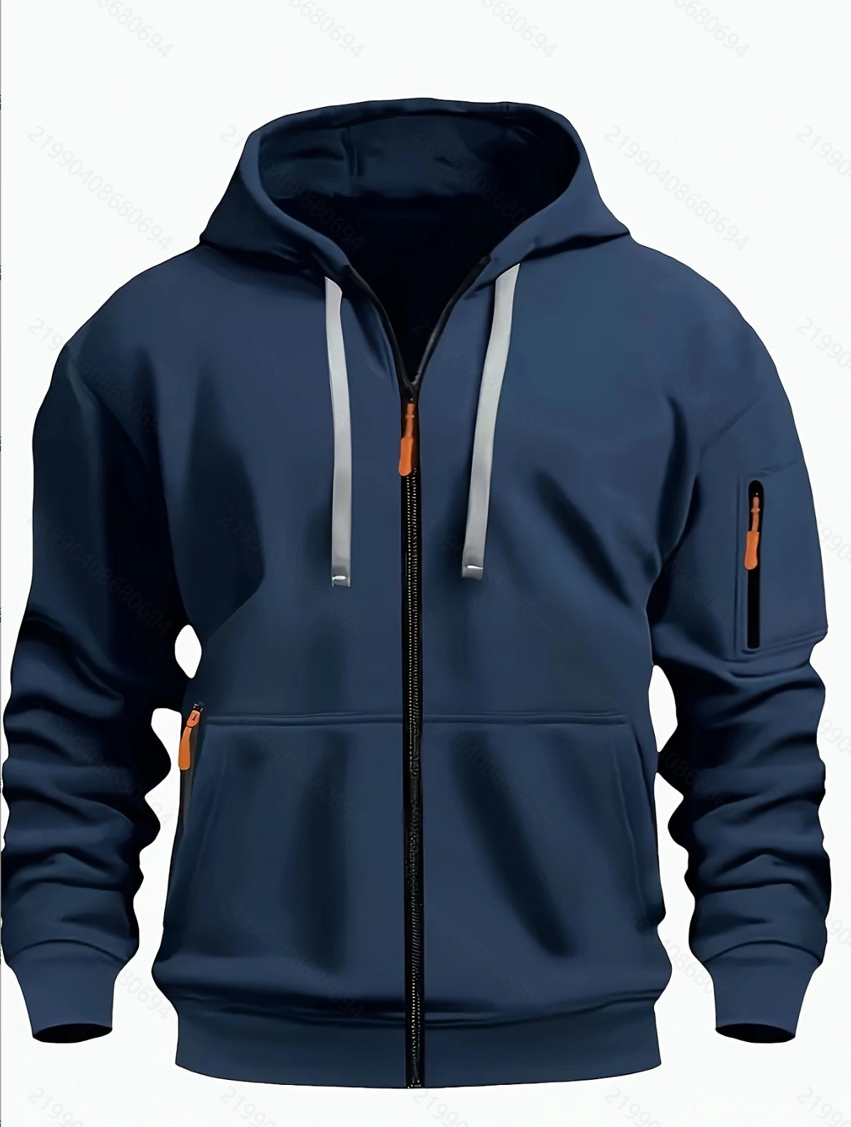 Zipper Hooded Sweatshirt Men's Sports Casual Cardigan Coat - Zenvuxe