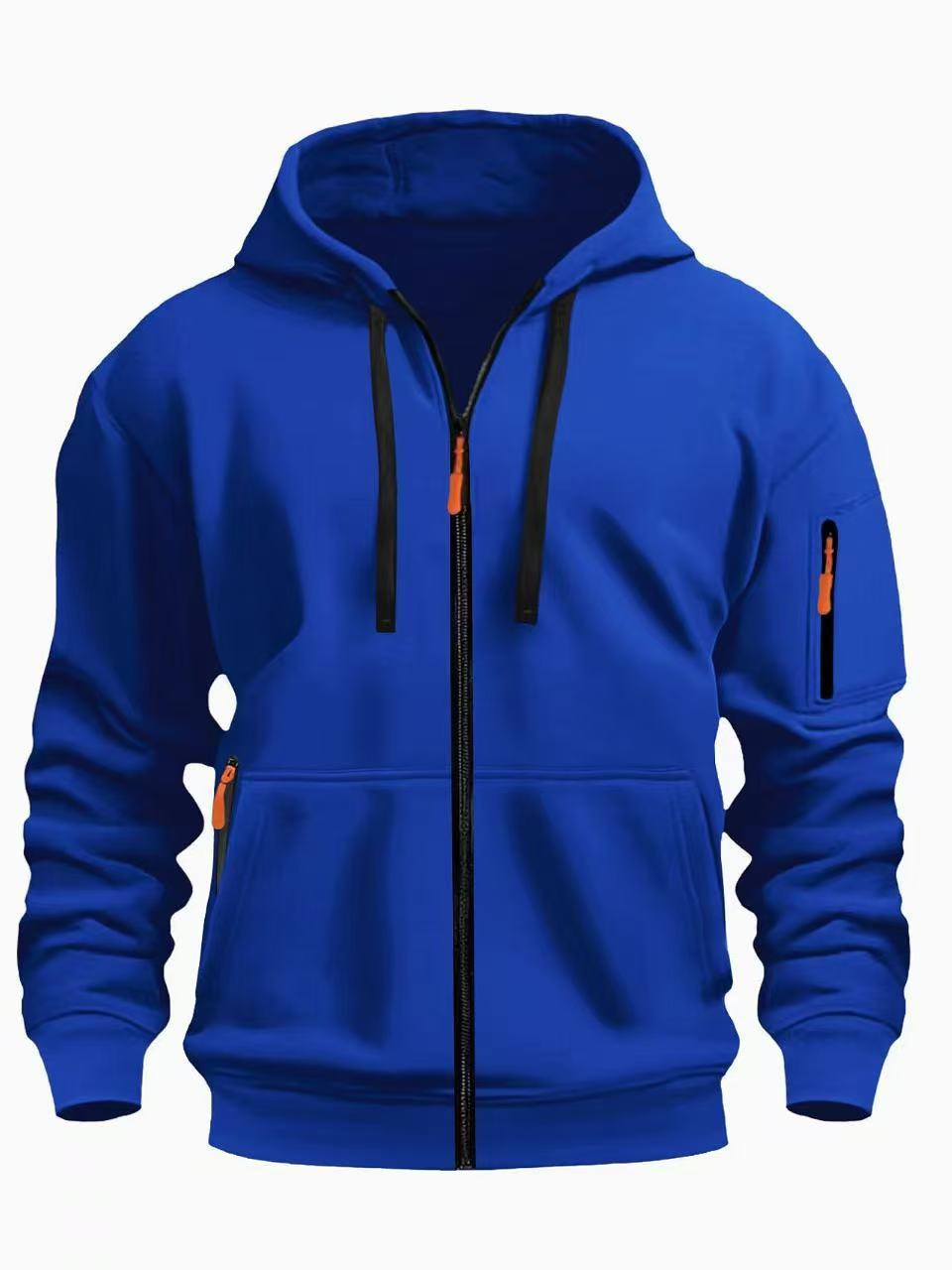 Zipper Hooded Sweatshirt Men's Sports Casual Cardigan Coat - Zenvuxe